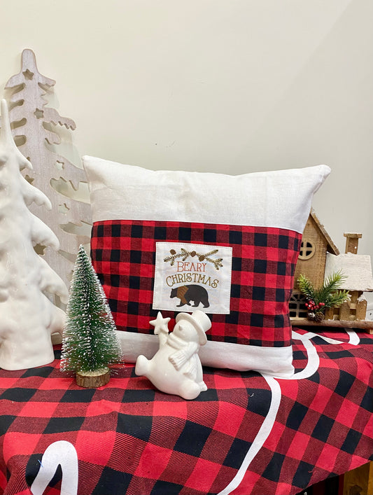 Buffalo plaid cushion cover