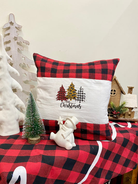 Buffalo plaid cushion cover